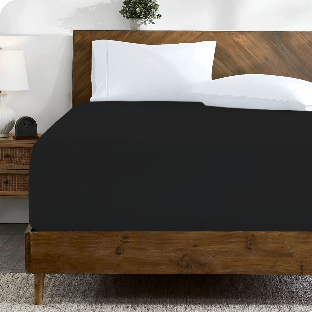 Black Fitted Bed Sheet Only