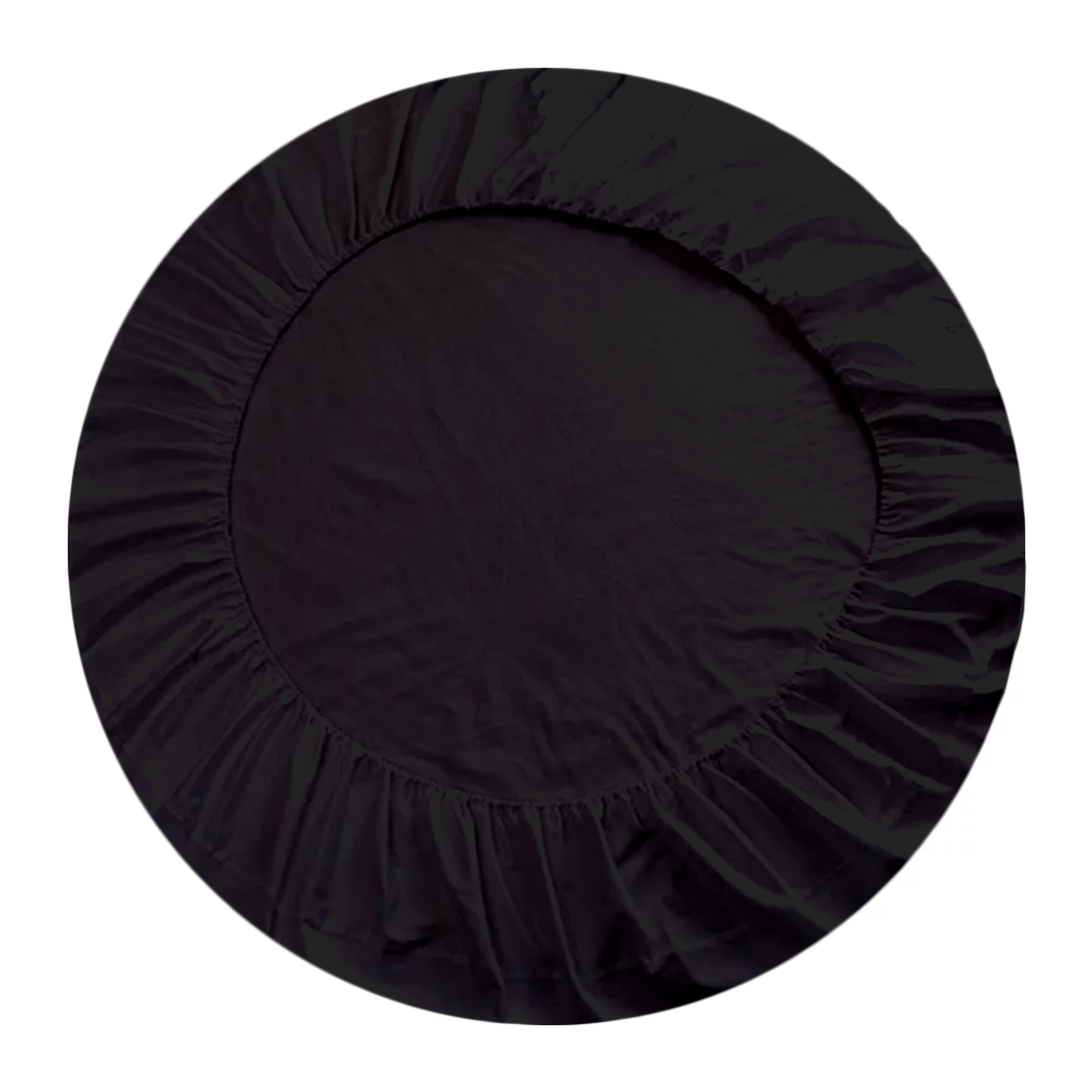 Black Round Fitted Bed Sheet Only