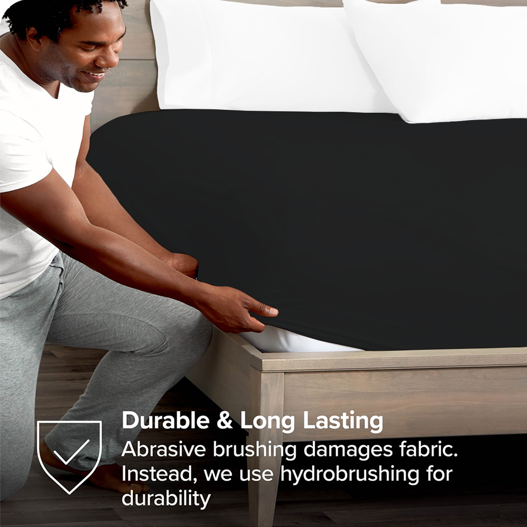 Black Fitted Bed Sheet Only