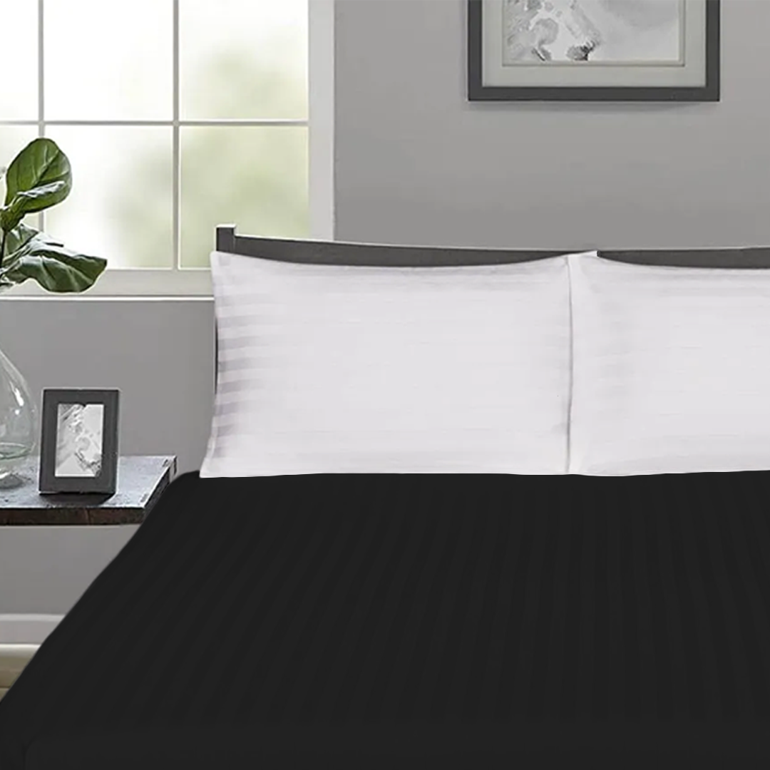 Black Stripe Fitted Bed Sheet Only