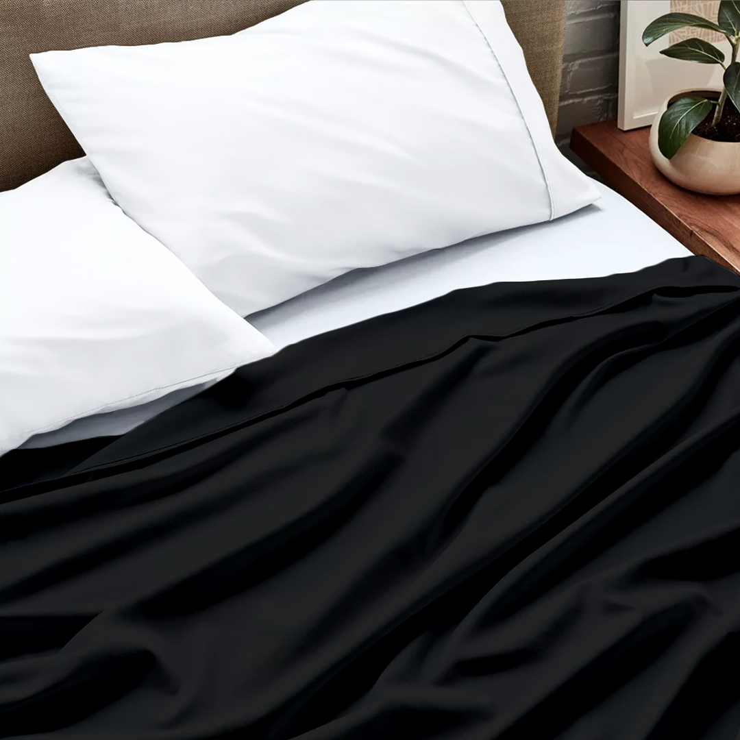 Black Flat Bed Sheet Only