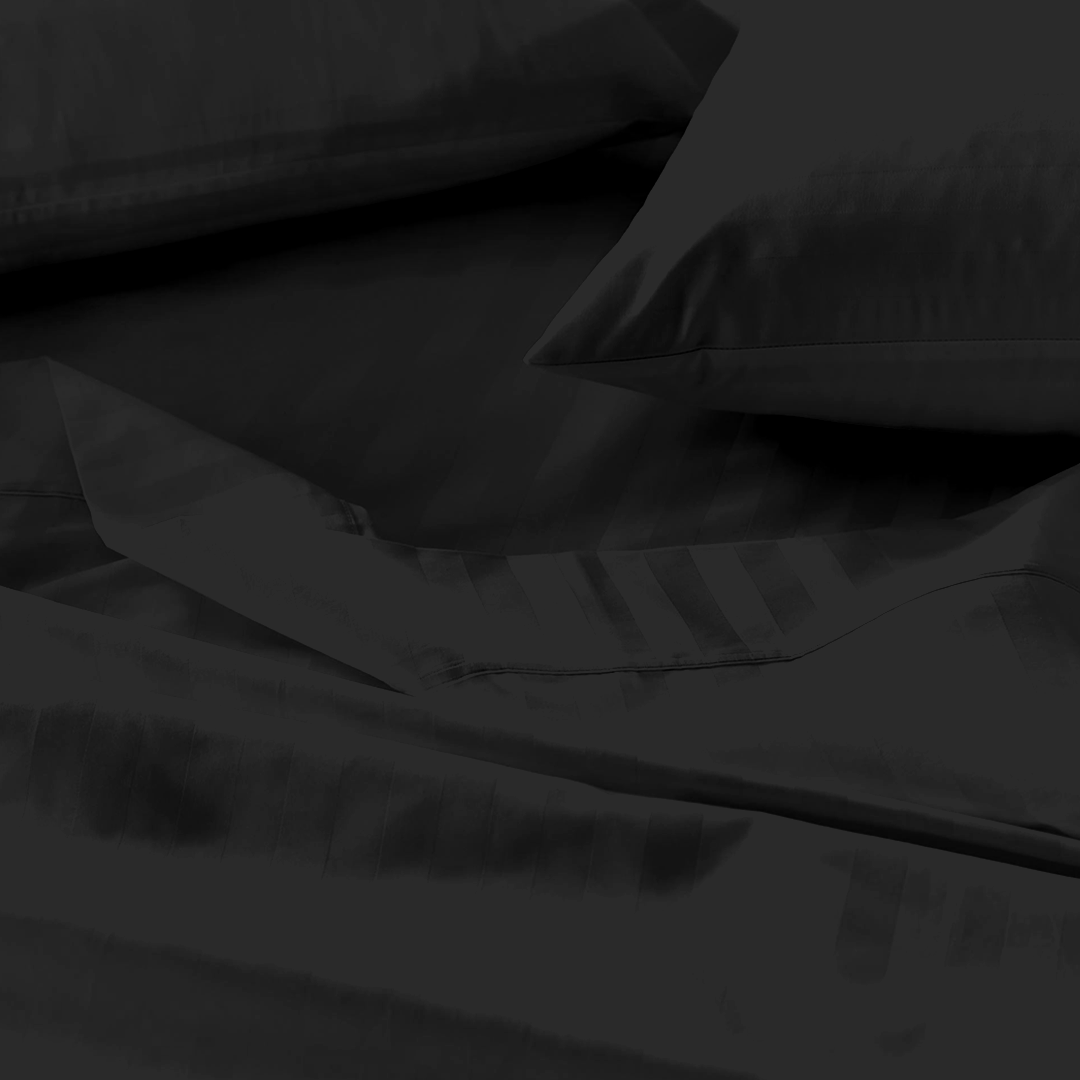 Black Stripe Bed Sheets - ( 4-Piece )