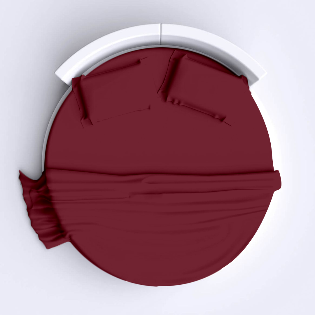 Burgundy Round Bed Sheets