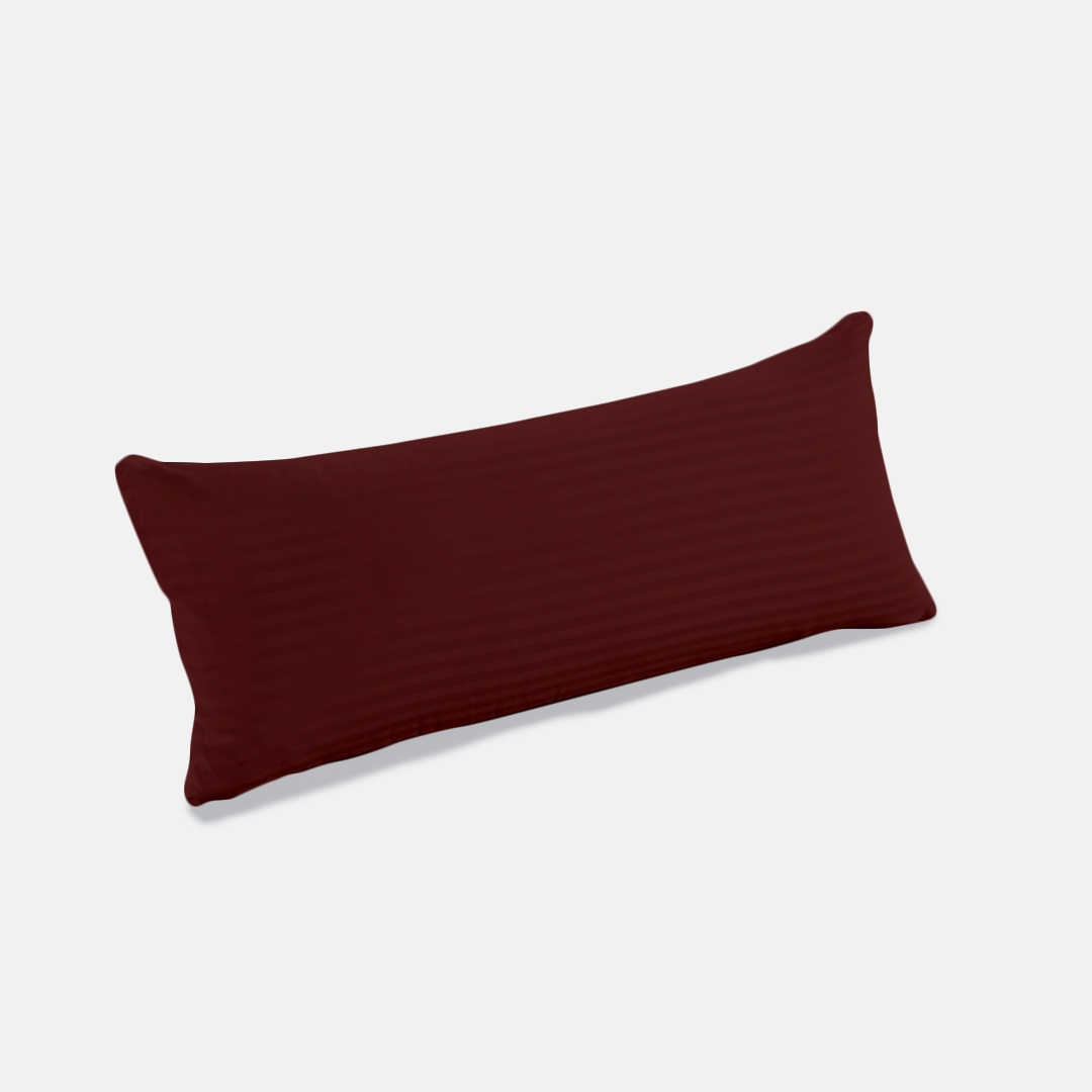 Burgundy Stripe Body Pillow Cases