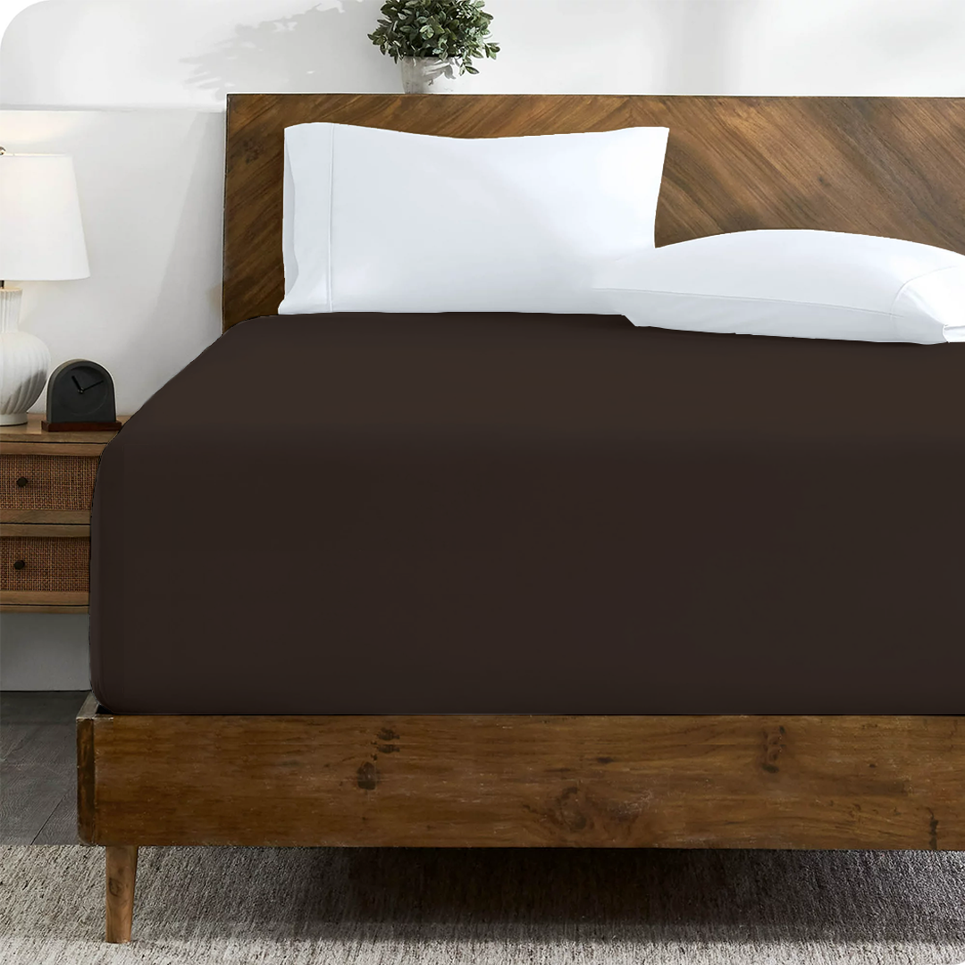 Chocolate Fitted Bed Sheet Only