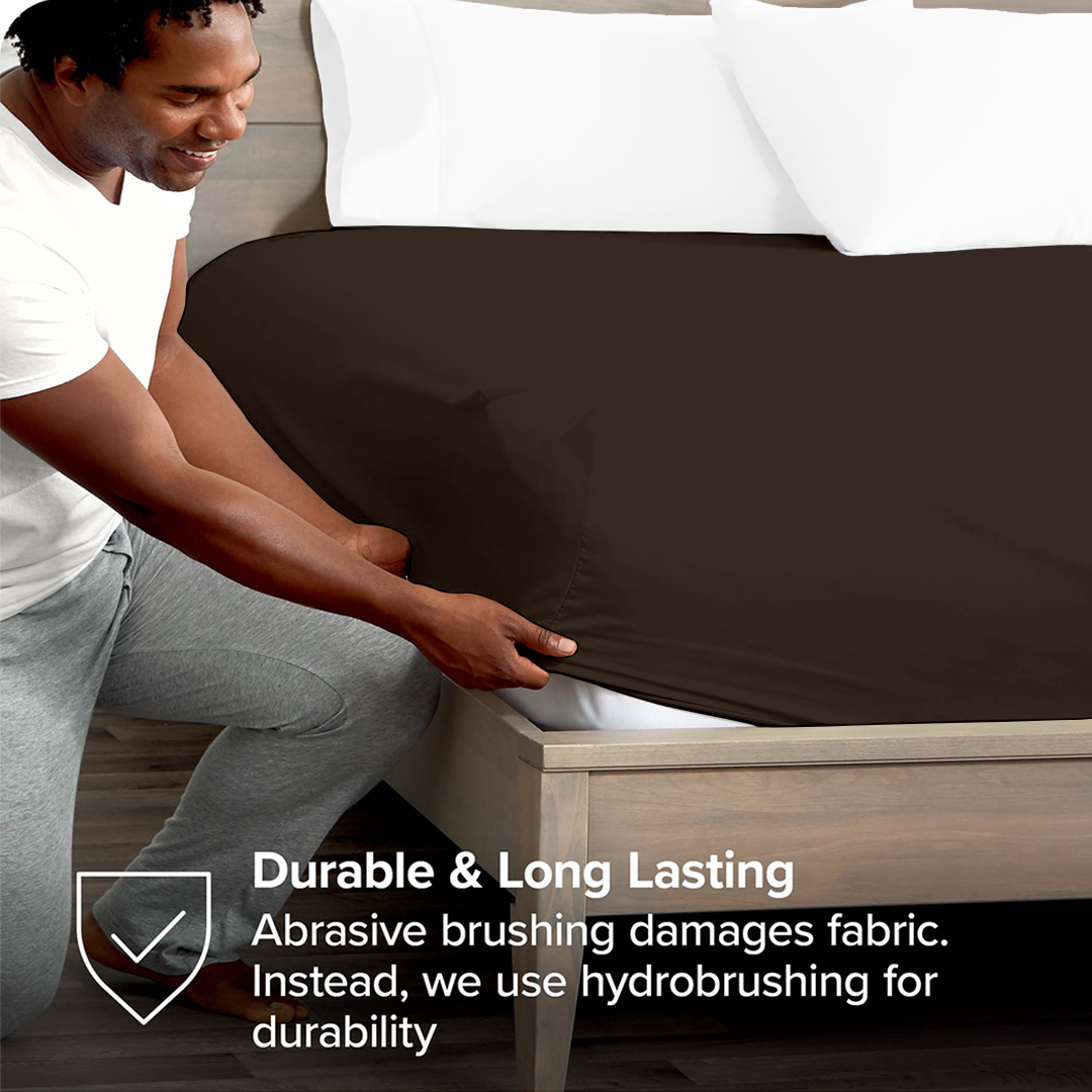 Chocolate Fitted Bed Sheet Only