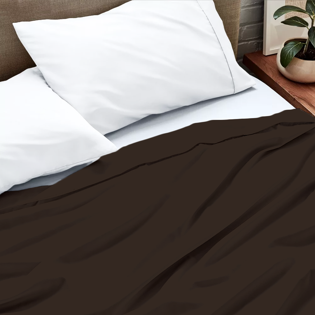 Chocolate Flat Bed Sheet Only