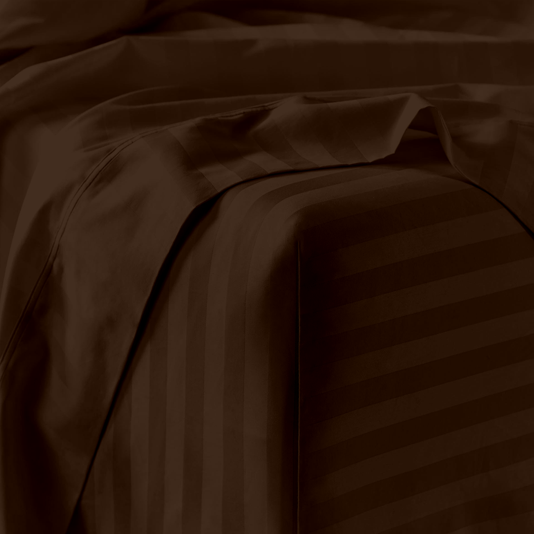 Chocolate Stripe Bed Sheets - ( 4-Piece )