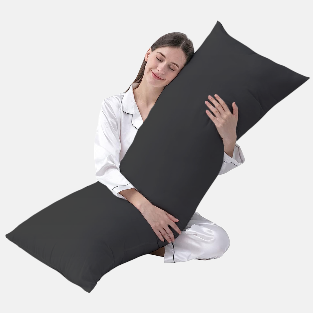 Dark Grey Body Pillow Cases