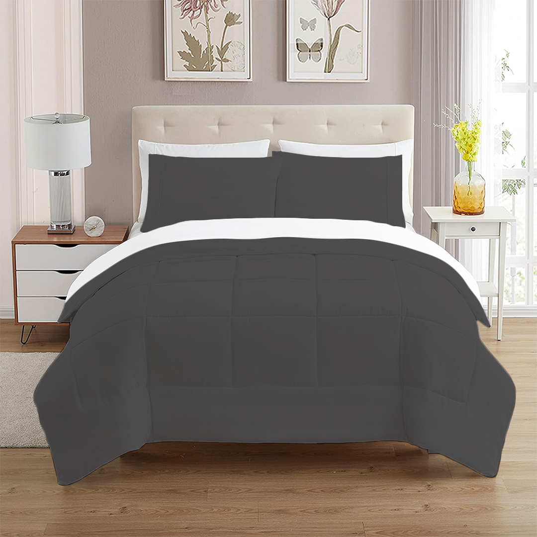 Dark Grey Comforter Set