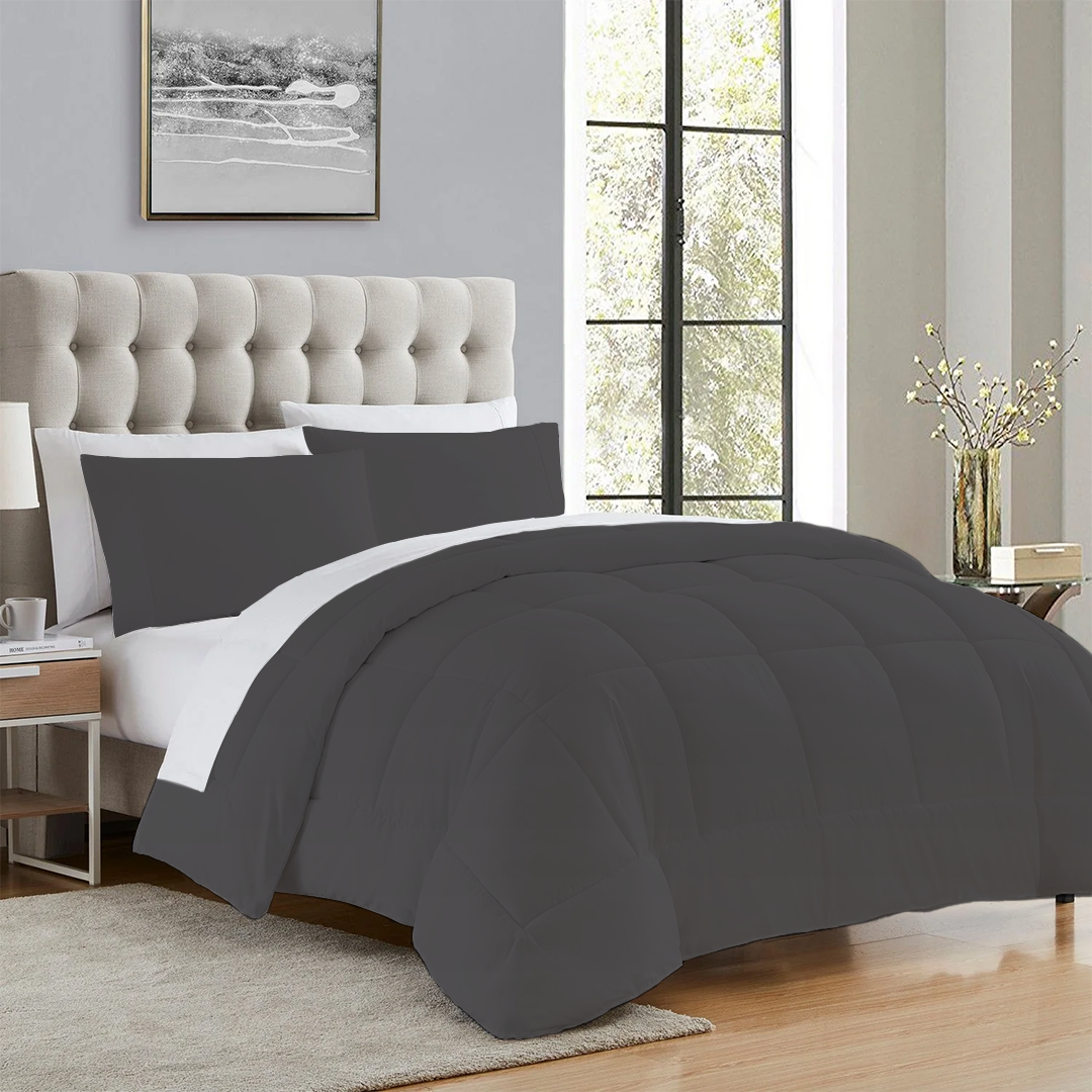 Dark Grey Comforter Set