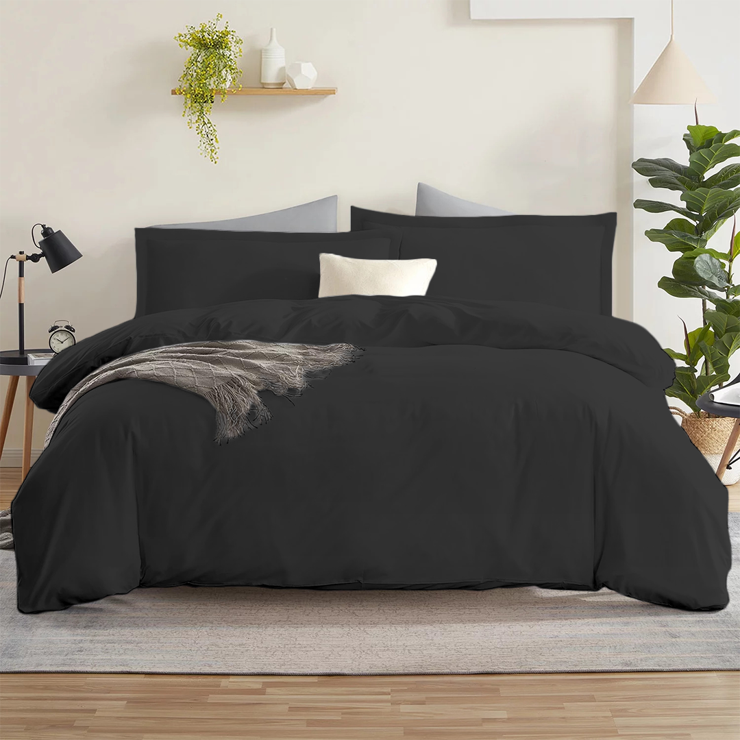 Dark Grey Duvet Cover Set