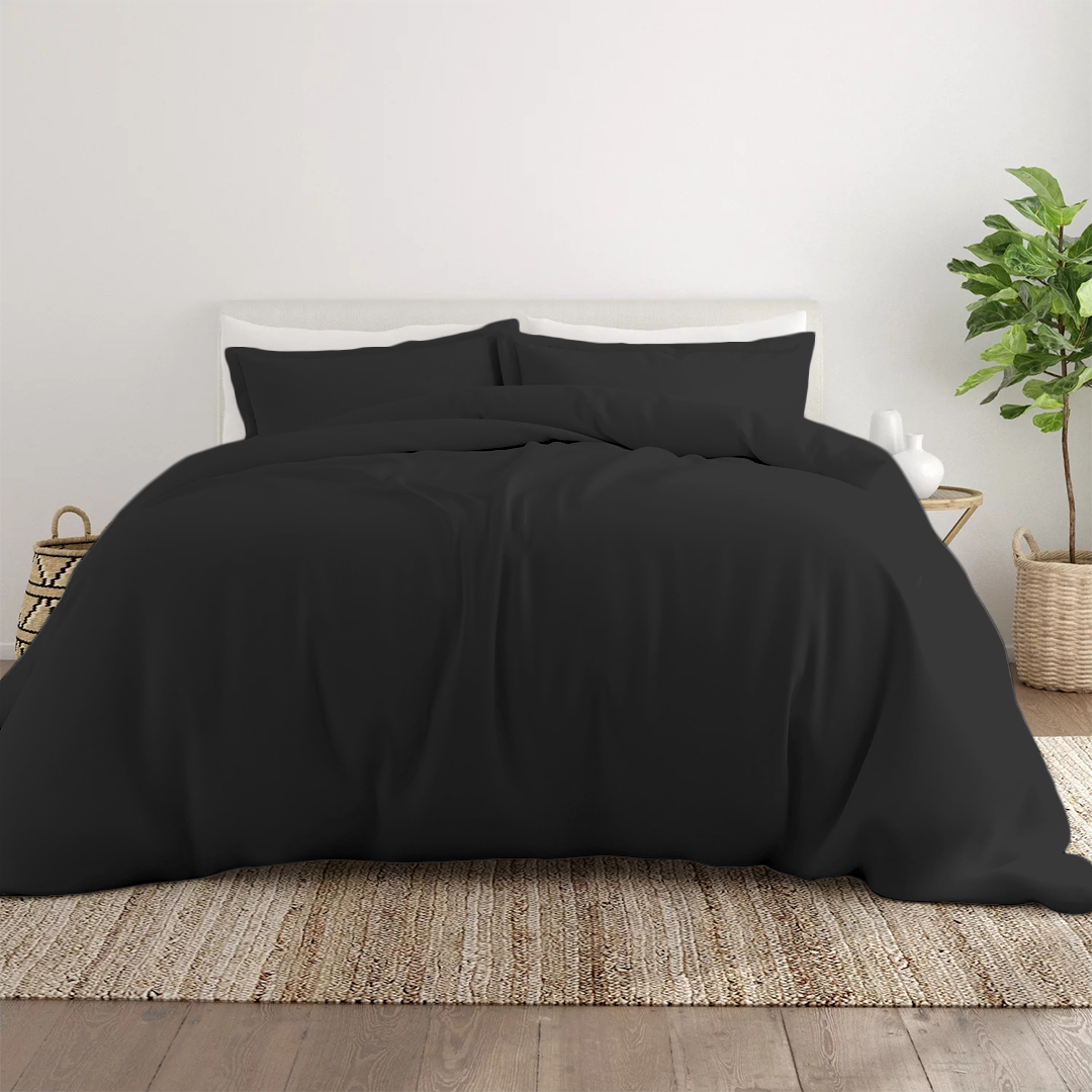 Dark Grey Duvet Cover Set