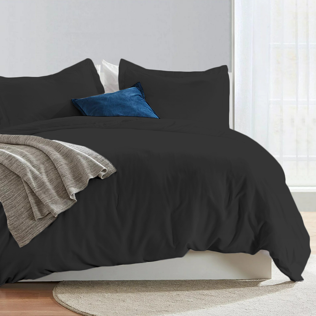 Dark Grey Duvet Cover Set