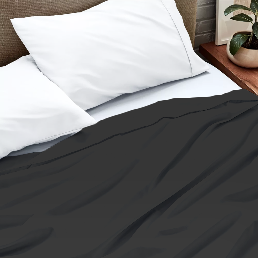 Dark Grey Flat Bed Sheet Only