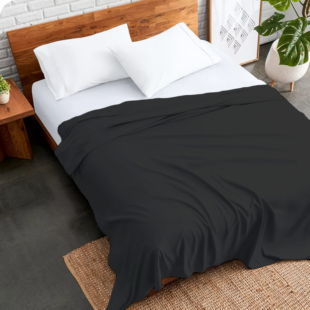 Dark Grey Flat Bed Sheet Only