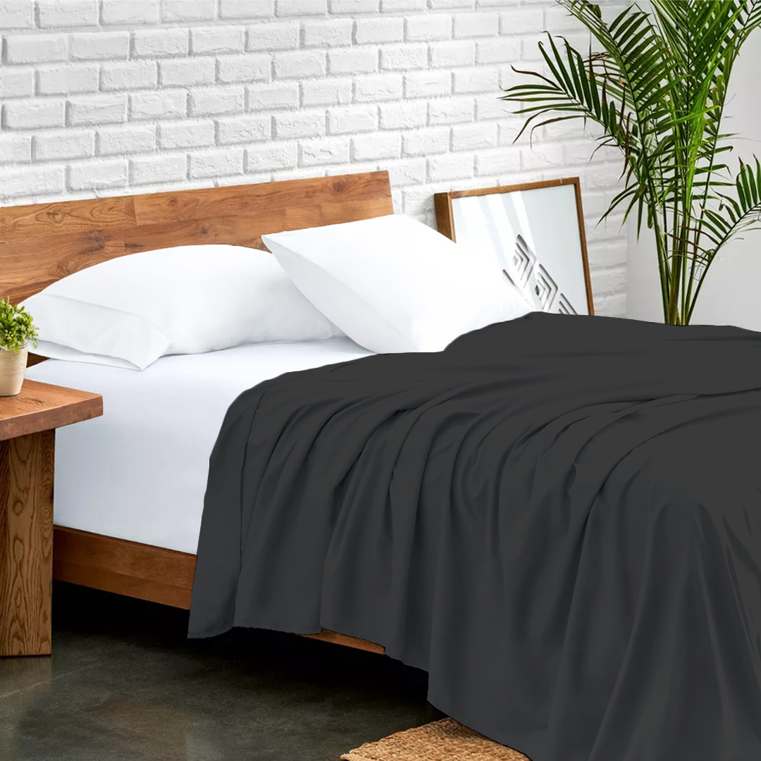 Dark Grey Flat Bed Sheet Only