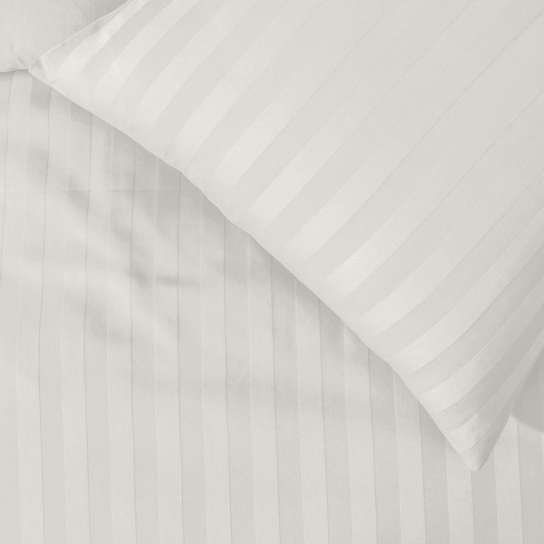 Ivory Stripe Duvet Cover Set