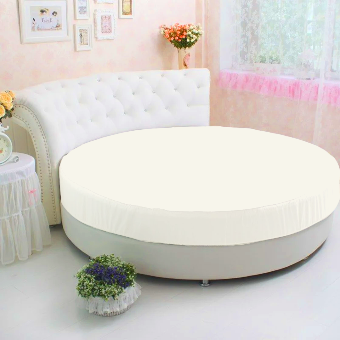 Ivory Round Fitted Sheet Only