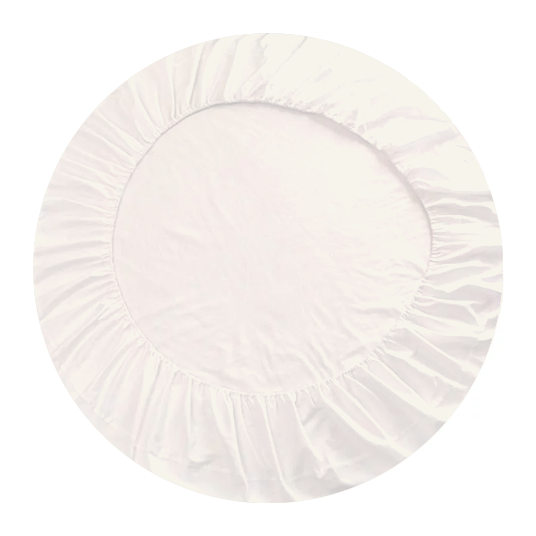Ivory Round Fitted Sheet Only