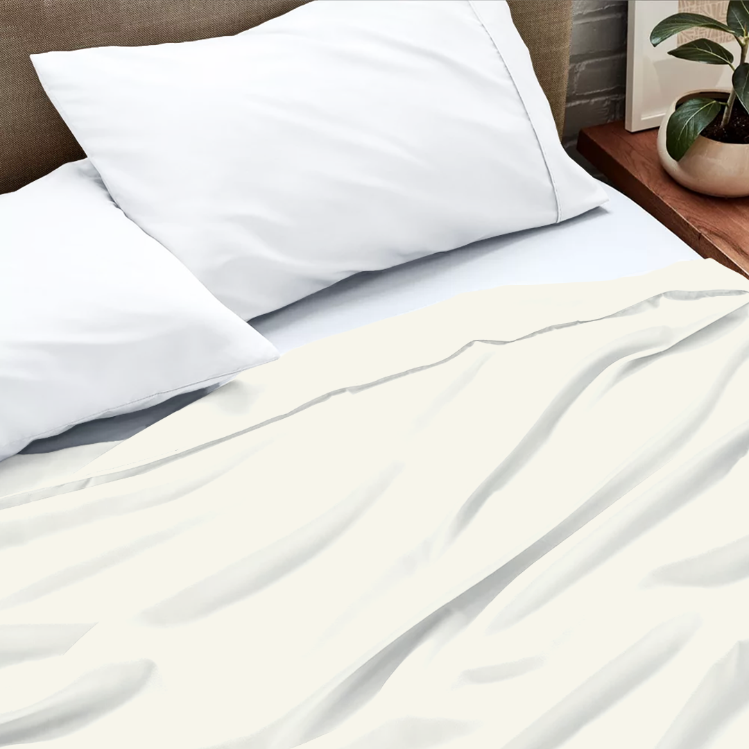 Ivory Flat Bed Sheet Only