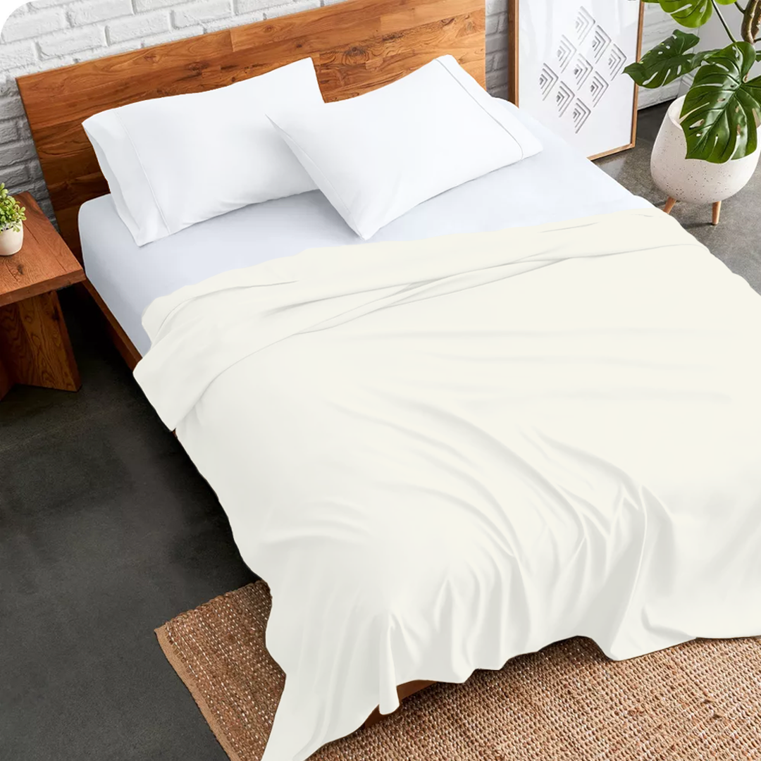 Ivory Flat Bed Sheet Only