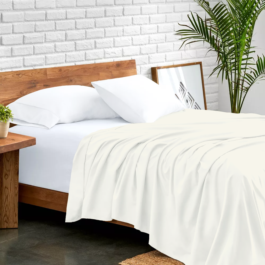 Ivory Flat Bed Sheet Only