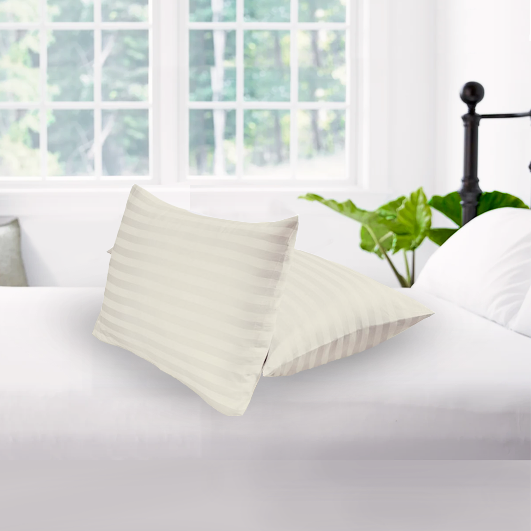 Ivory Stripe Pillow Cases