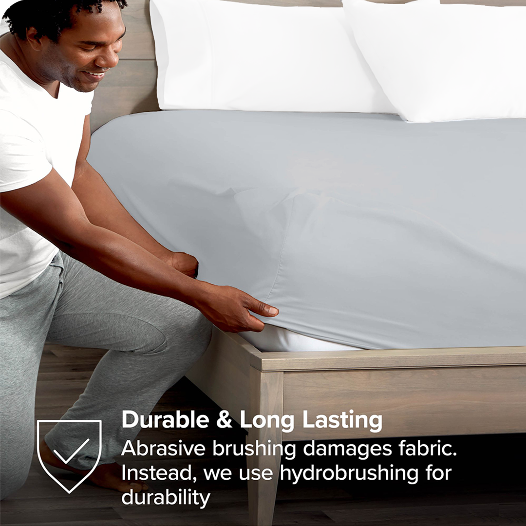 Light Grey Fitted Bed Sheet Only