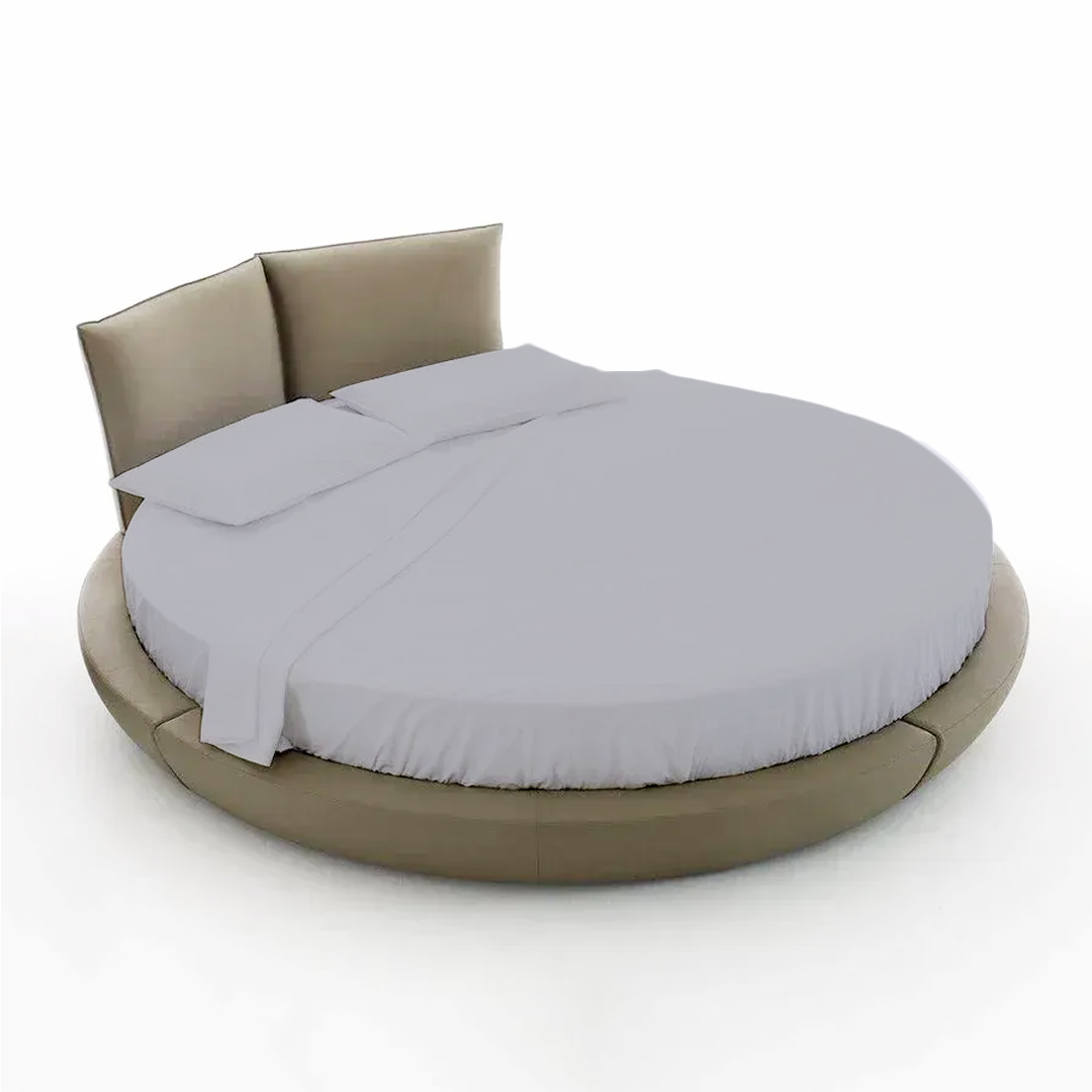 Light Grey Round Bed Sheets