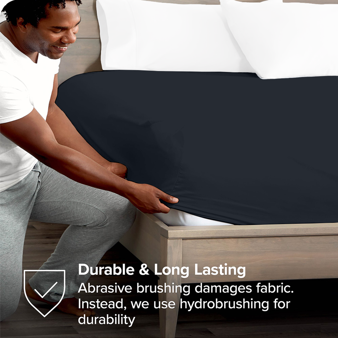 Navy Blue Fitted Bed Sheet Only