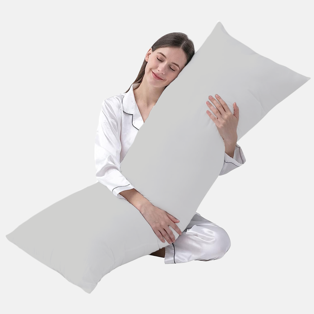 Light Grey Body Pillow Cases