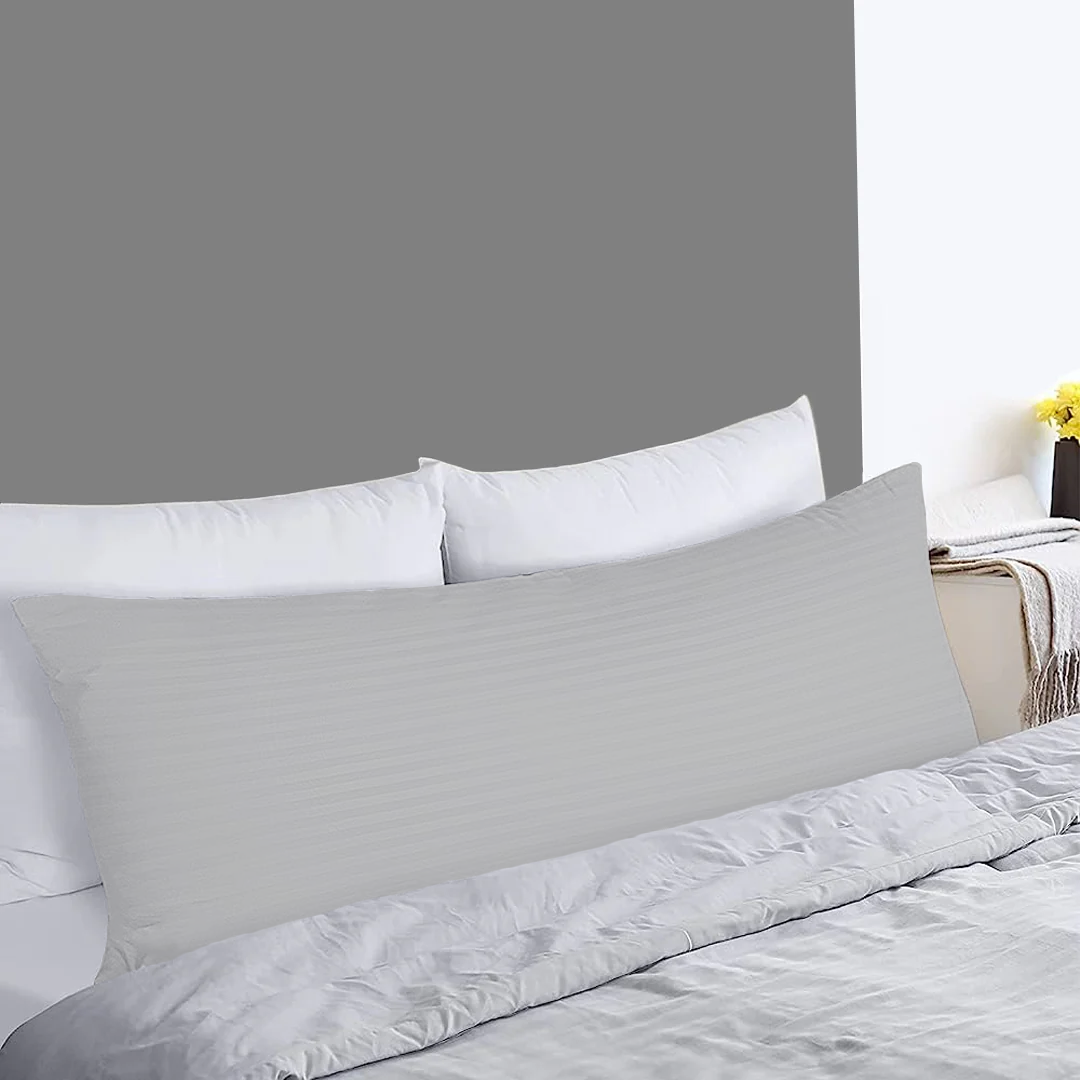 Light Grey Stripe Body Pillow Cases