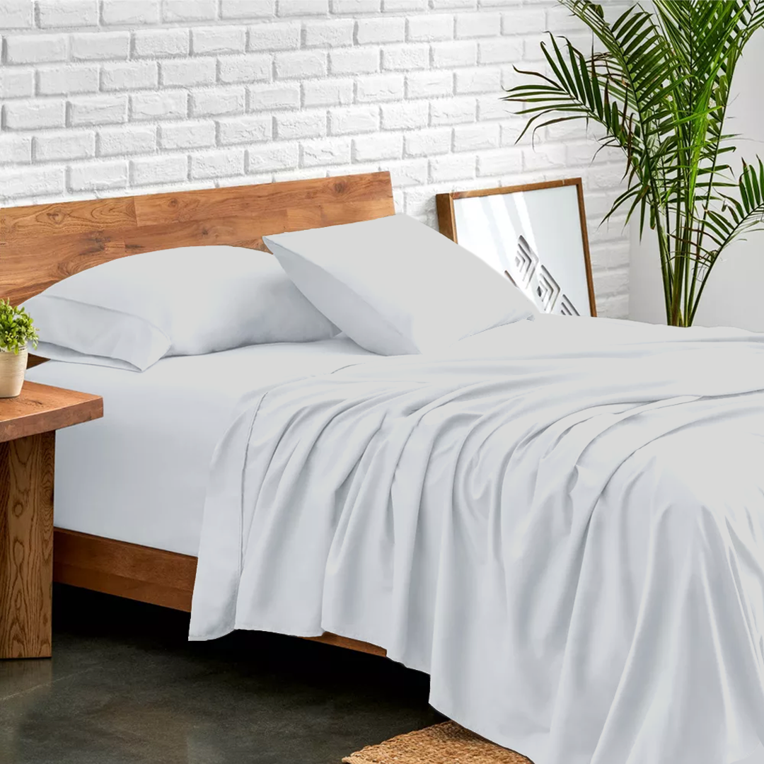 Light Grey Bed Sheets - ( 4-Piece )