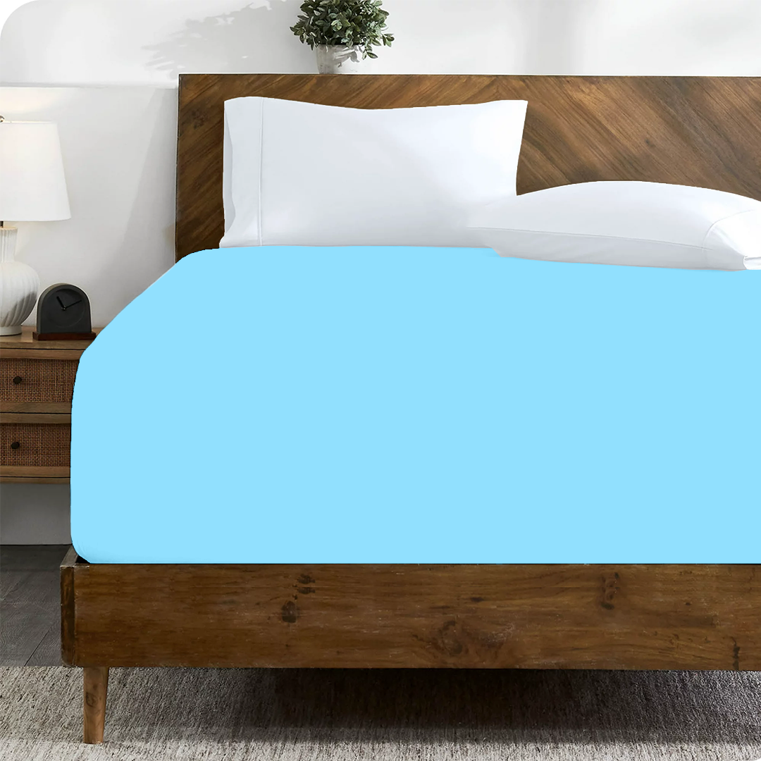 Light Blue Fitted Bed Sheet Only