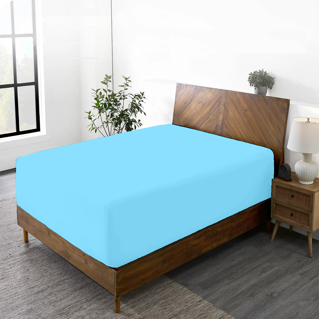 Light Blue Fitted Bed Sheet Only