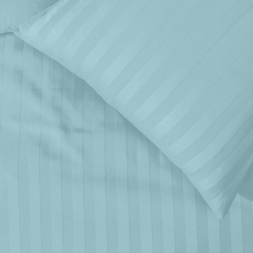 Light Blue Stripe Duvet Cover Set