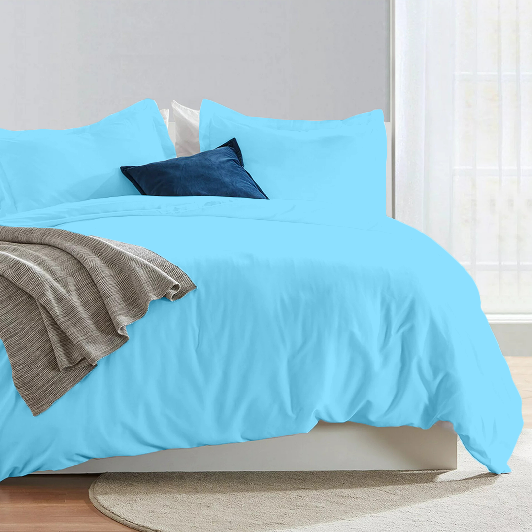 Light Blue Duvet Cover Set