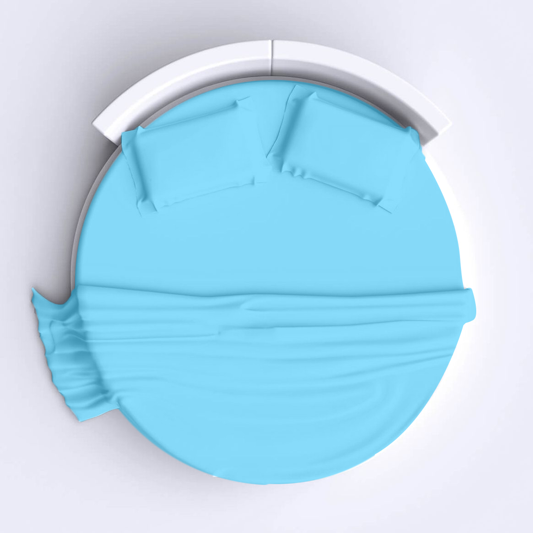 Light Blue Round Bed Sheets