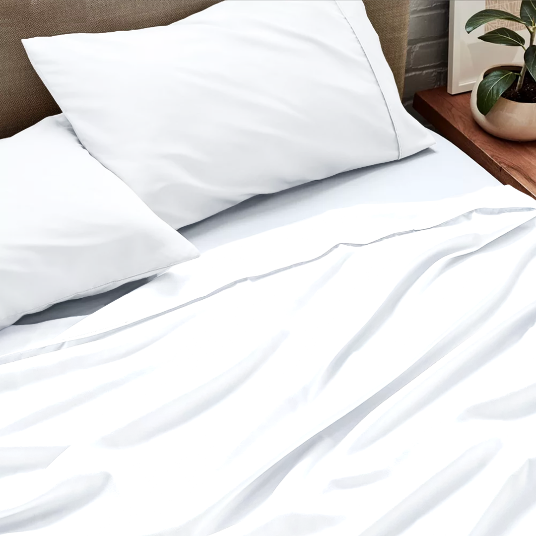 White Flat Bed Sheet Only
