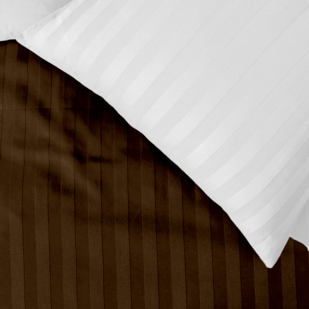 Chocolate Stripe Duvet Cover