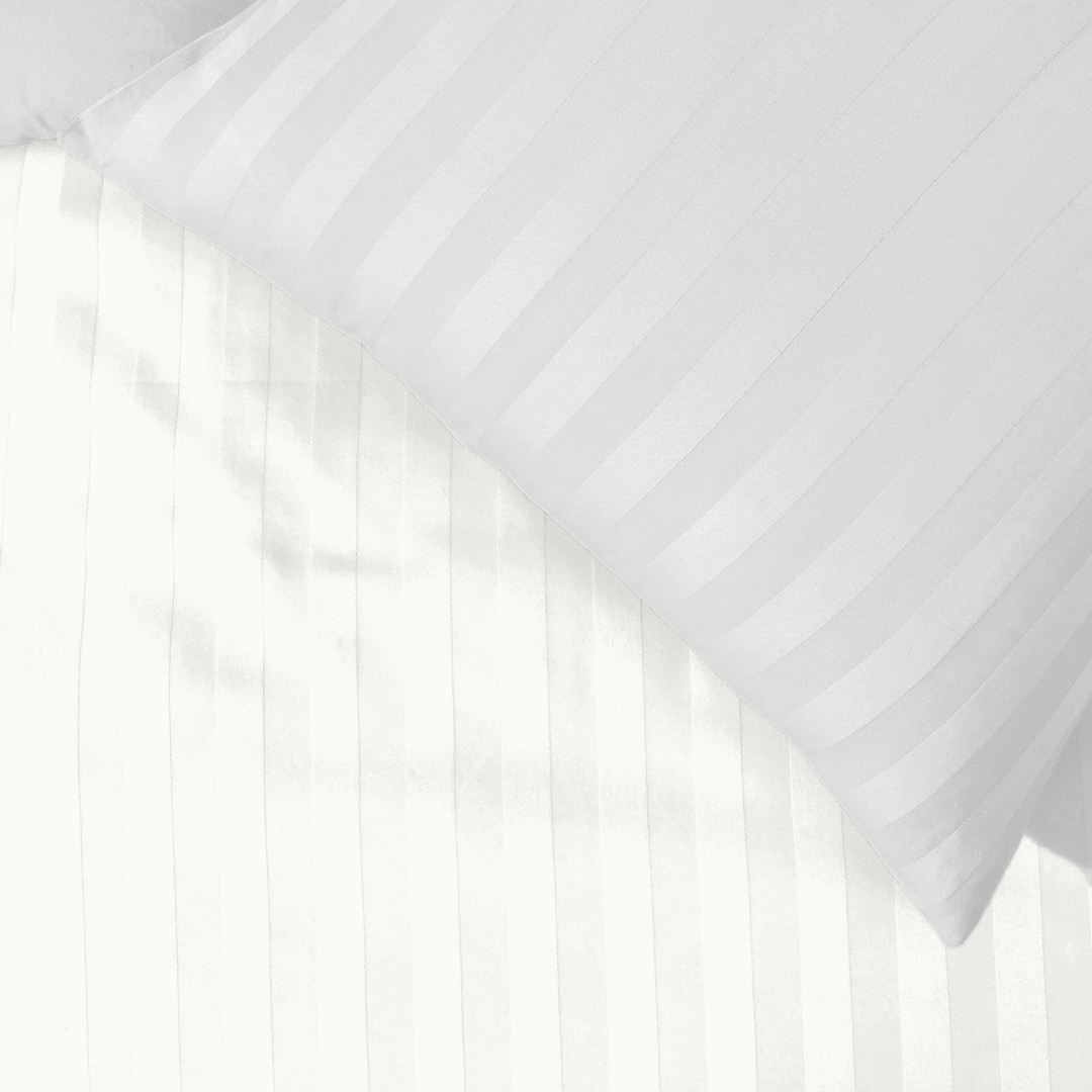 Ivory Stripe Duvet Cover