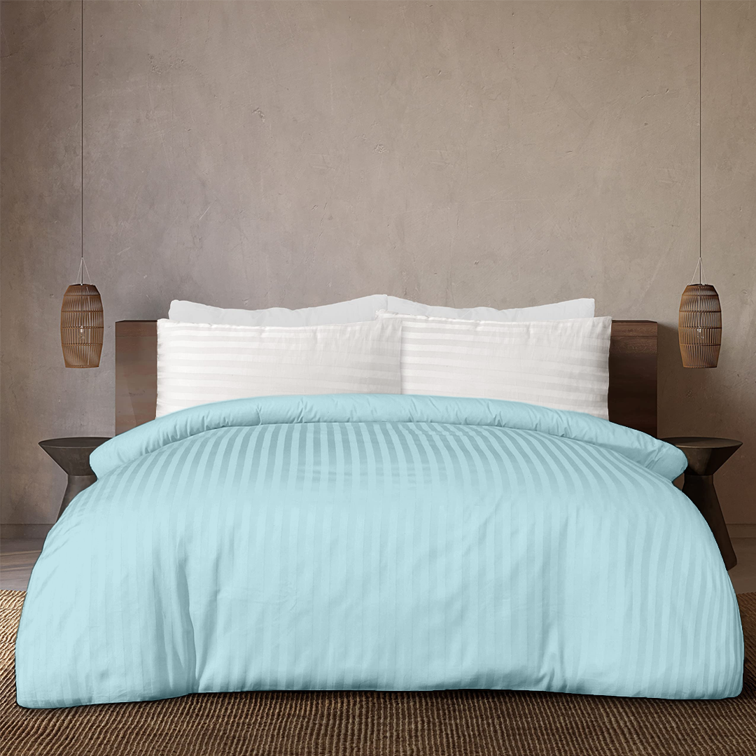 Light Blue Stripe Duvet Cover