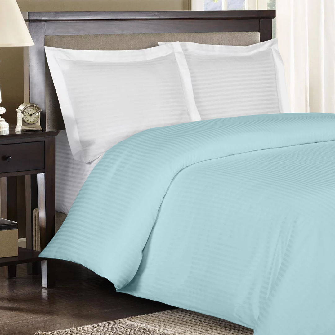 Light Blue Stripe Duvet Cover