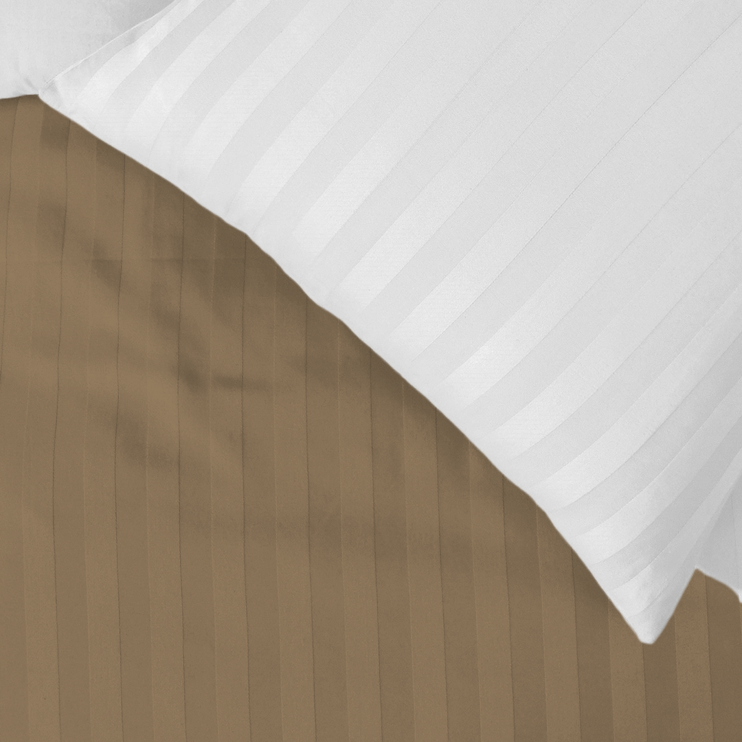 Taupe Stripe Duvet Cover