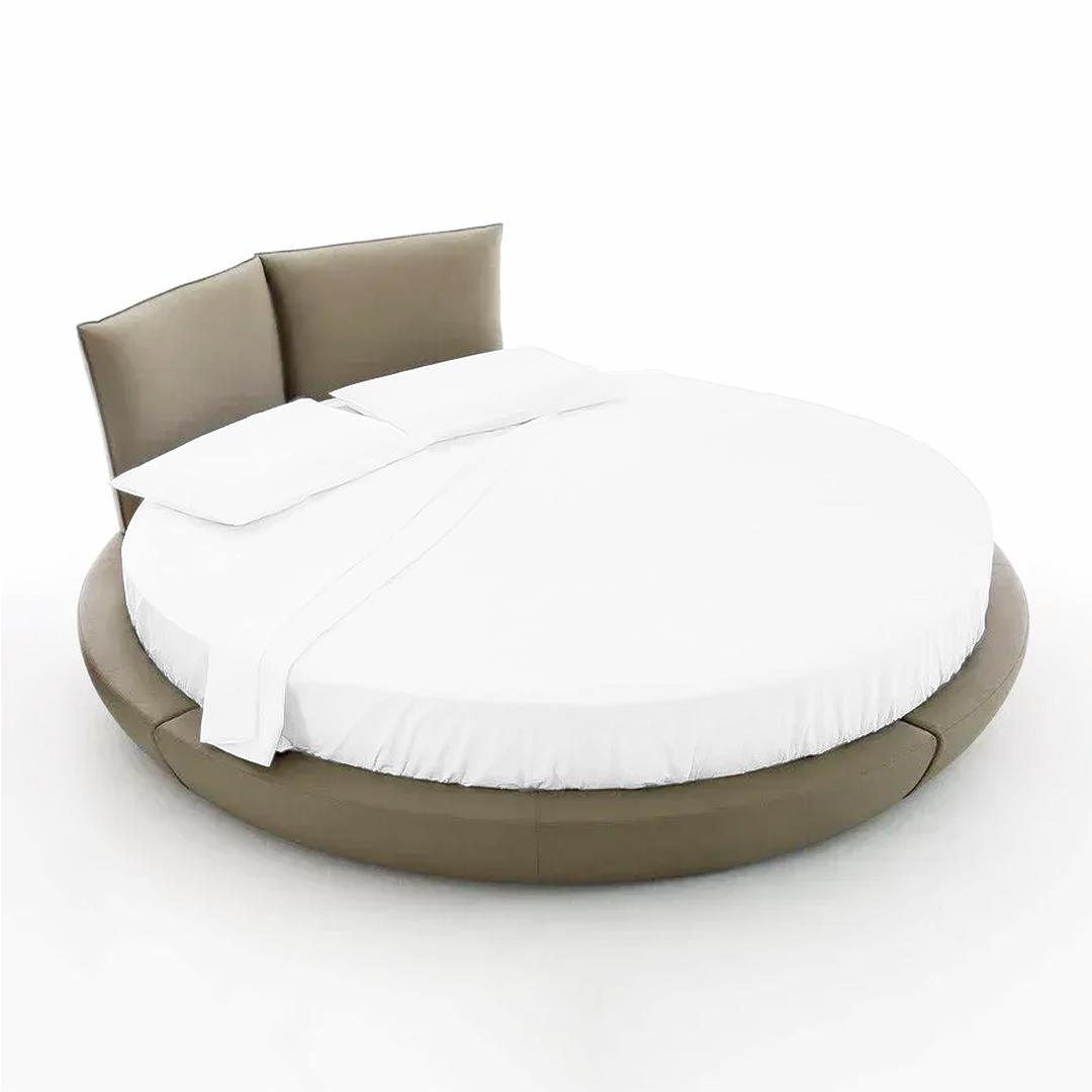 White Round Bed Sheets