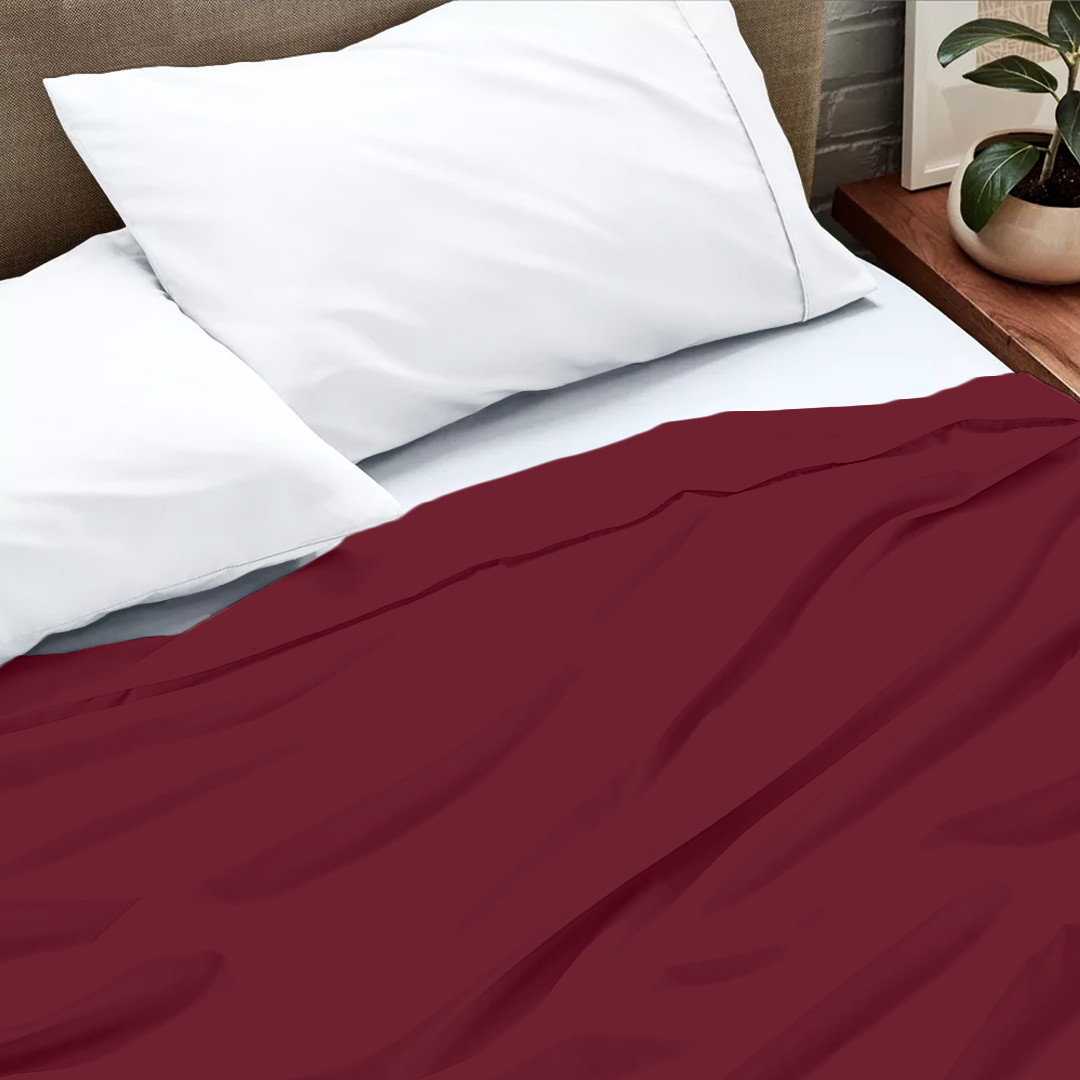 Burgundy Flat Bed Sheet Only