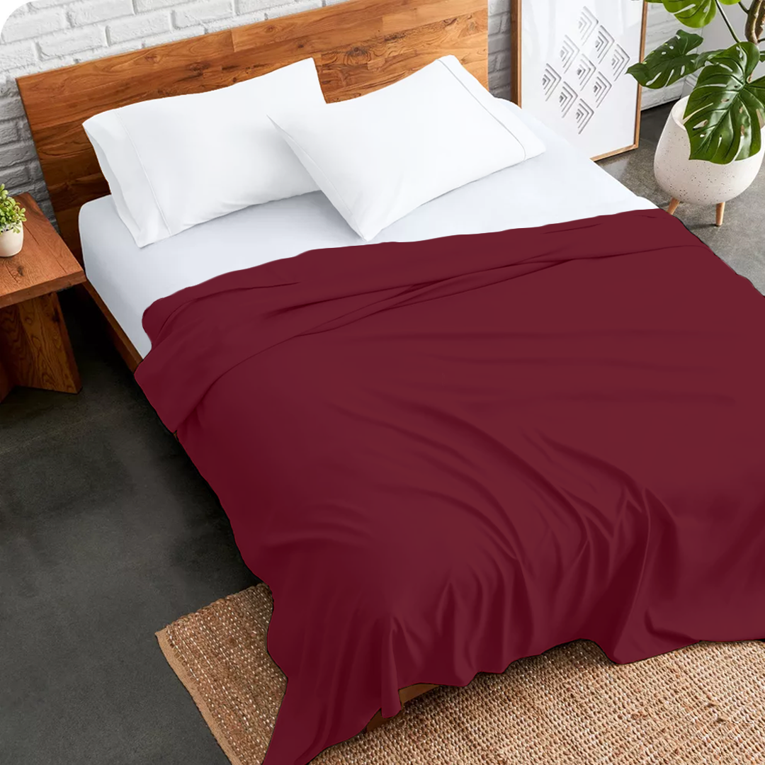 Burgundy Flat Bed Sheet Only
