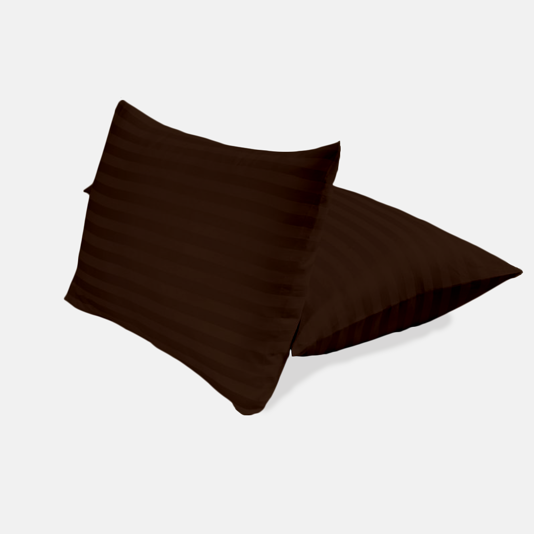 Chocolate Stripe Pillow Cases