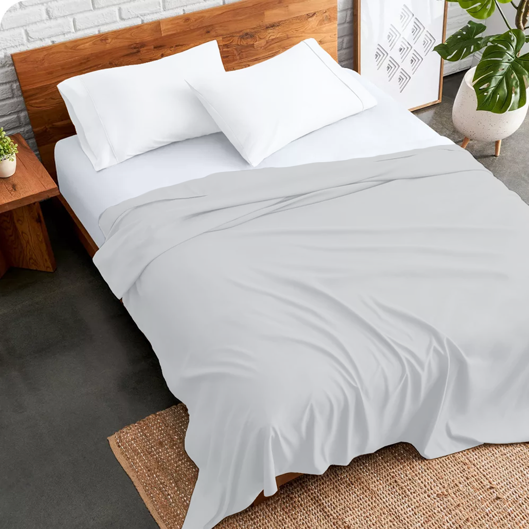 Light Grey Flat Bed Sheet Only